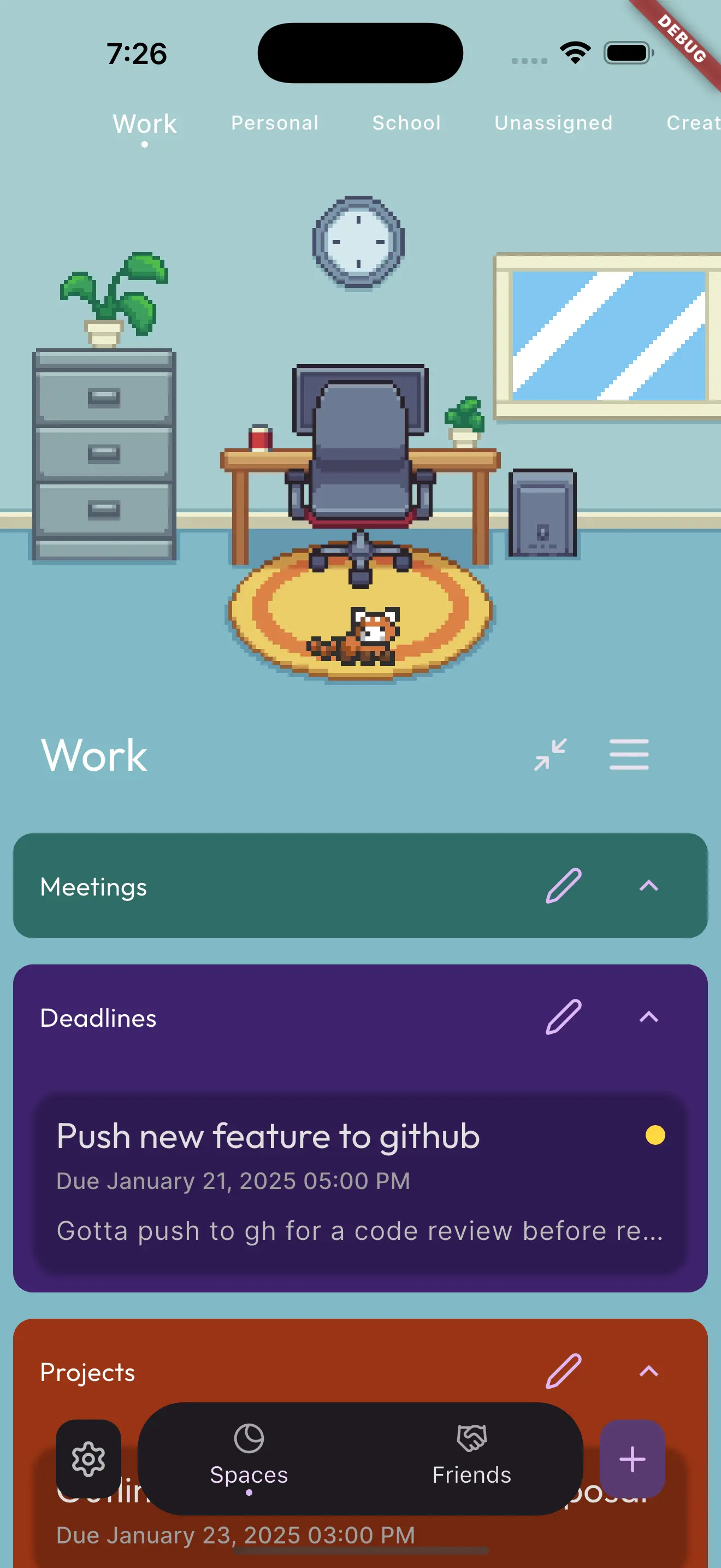 Office background for QuestKeeper App